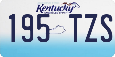 KY license plate 195TZS