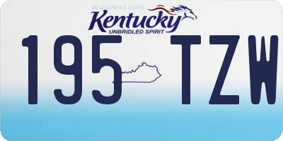 KY license plate 195TZW