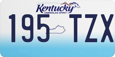 KY license plate 195TZX