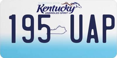 KY license plate 195UAP