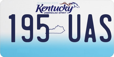 KY license plate 195UAS