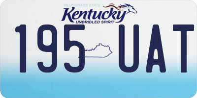 KY license plate 195UAT