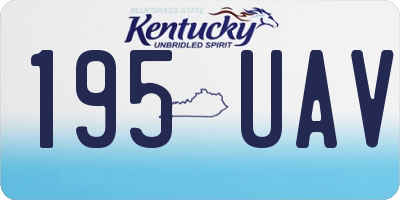 KY license plate 195UAV