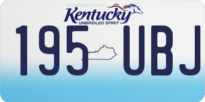 KY license plate 195UBJ