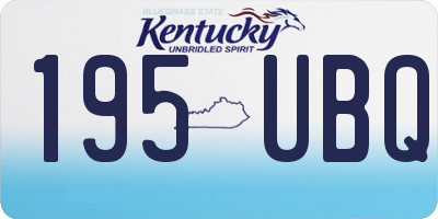 KY license plate 195UBQ