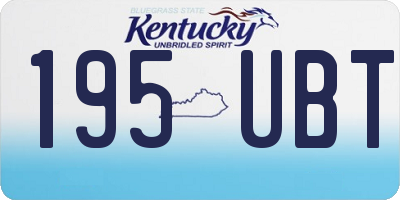 KY license plate 195UBT