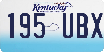 KY license plate 195UBX
