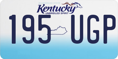 KY license plate 195UGP