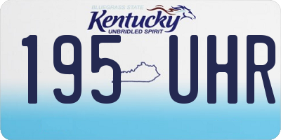 KY license plate 195UHR
