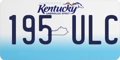 KY license plate 195ULC
