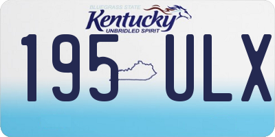 KY license plate 195ULX