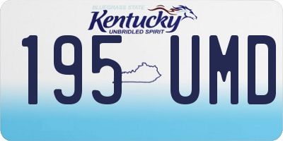KY license plate 195UMD