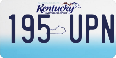 KY license plate 195UPN