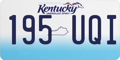KY license plate 195UQI