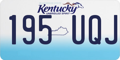KY license plate 195UQJ