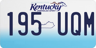 KY license plate 195UQM