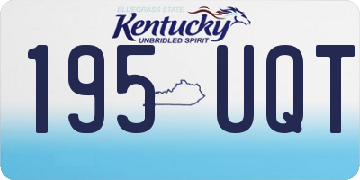 KY license plate 195UQT
