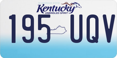KY license plate 195UQV