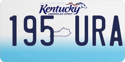 KY license plate 195URA