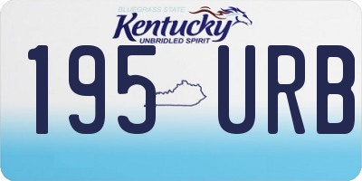 KY license plate 195URB