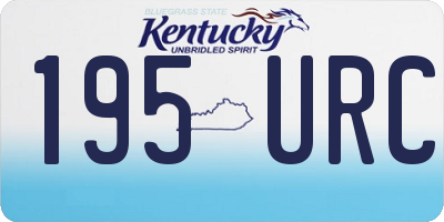 KY license plate 195URC