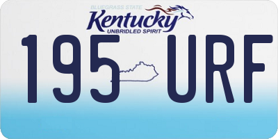 KY license plate 195URF