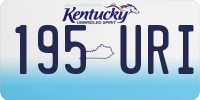 KY license plate 195URI
