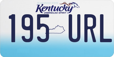 KY license plate 195URL