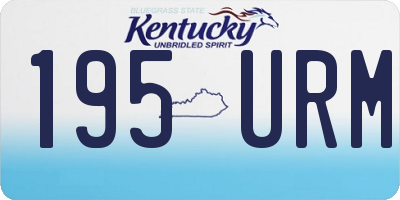 KY license plate 195URM