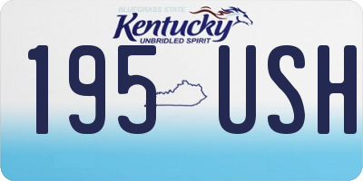 KY license plate 195USH