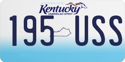 KY license plate 195USS