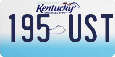 KY license plate 195UST