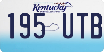 KY license plate 195UTB