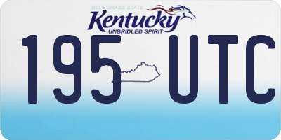 KY license plate 195UTC