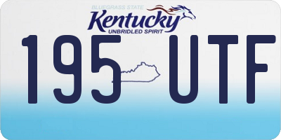 KY license plate 195UTF