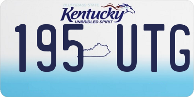 KY license plate 195UTG