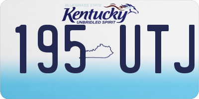 KY license plate 195UTJ