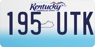 KY license plate 195UTK