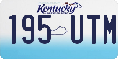 KY license plate 195UTM