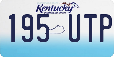 KY license plate 195UTP