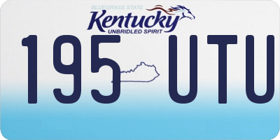 KY license plate 195UTU