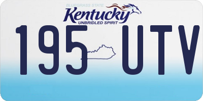 KY license plate 195UTV
