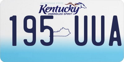 KY license plate 195UUA