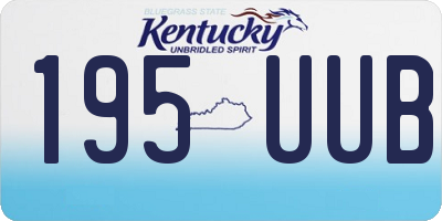 KY license plate 195UUB