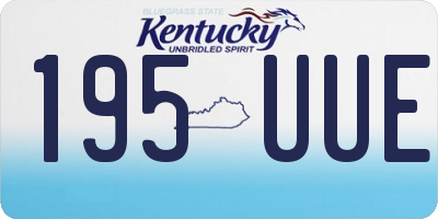 KY license plate 195UUE