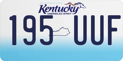 KY license plate 195UUF