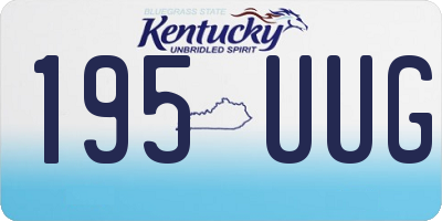 KY license plate 195UUG