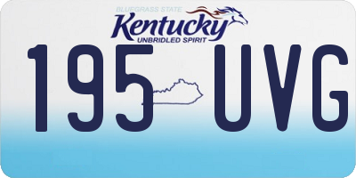 KY license plate 195UVG