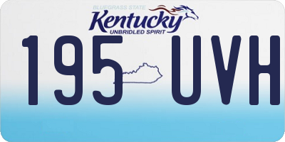 KY license plate 195UVH