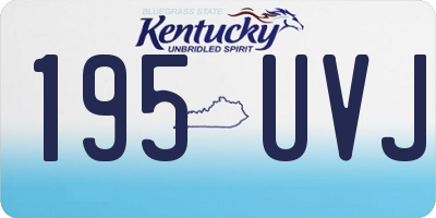 KY license plate 195UVJ